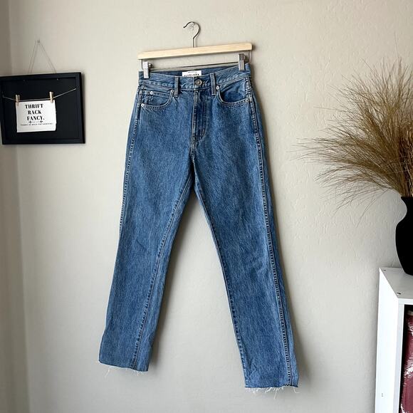 SLVRLAKE Denim Jeans Hero Pacific Blue Denim Slim Fit High Rise Jeans Size 25 - Picture 3 of 13